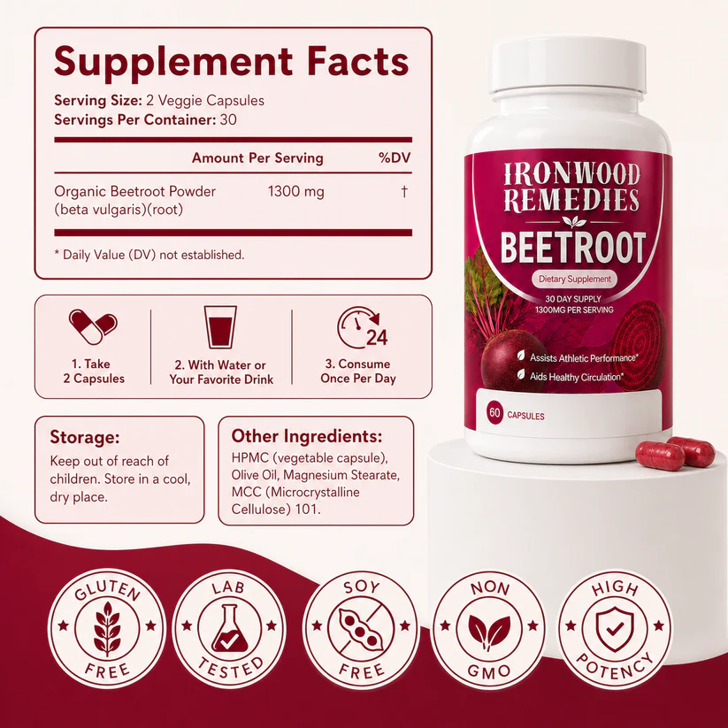 Ironwood Remedies Beetroot Dietary Supplement